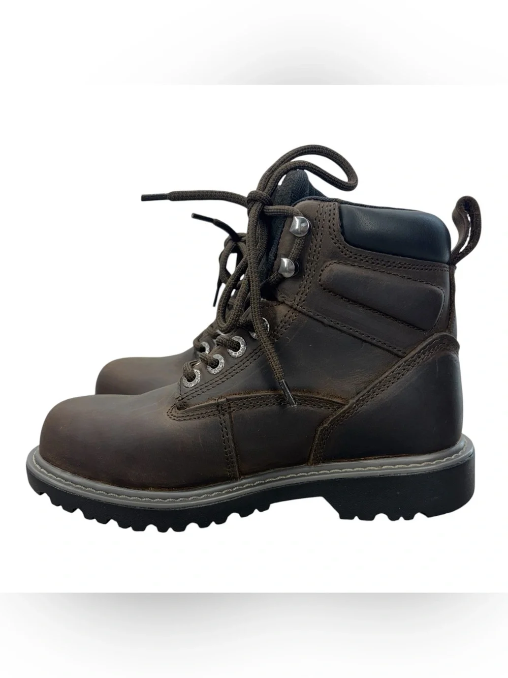 Wolverine Brown Leather Lace-Up Work Boots